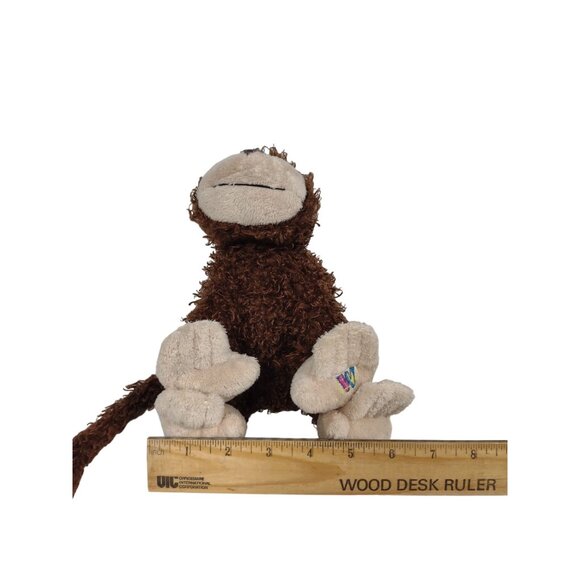 Ganz Webkinz Monkey Plush Toy 9” Curly Brown & Beige Stuffed Animal - Picture 4 of 6